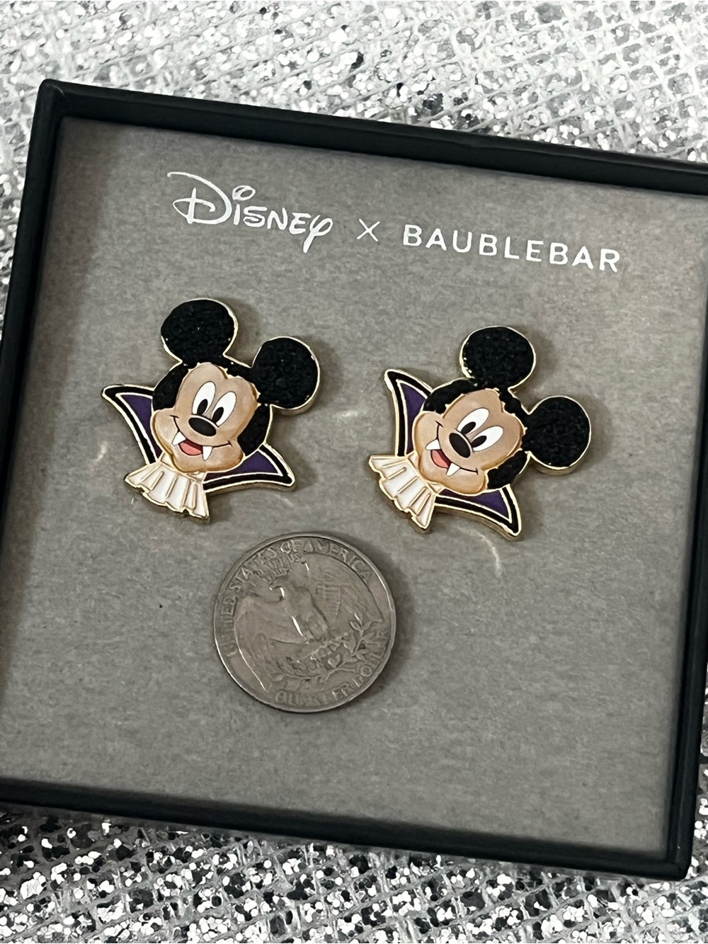 Disney x BaubleBar Mickey Mouse Vampire Earrings – NIB